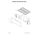 Whirlpool WFG520S0FS0 drawer and broiler parts diagram