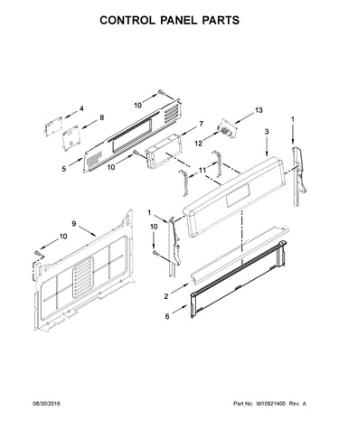 Control panel parts