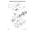 Maytag MFI2269FRH01 icemaker and ice container parts diagram