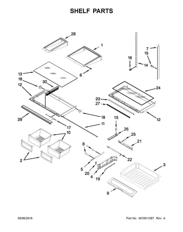 Shelf parts