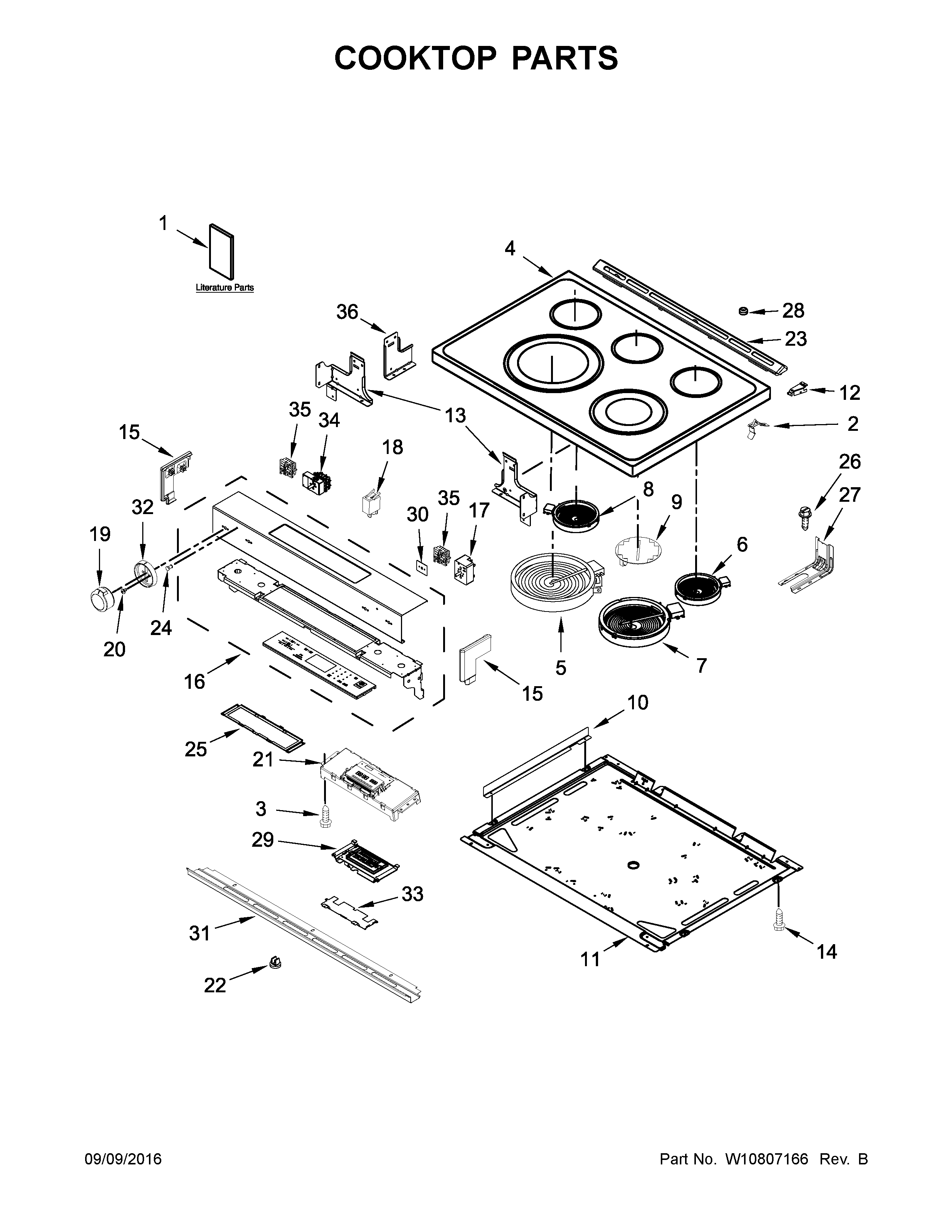 Cooktop parts