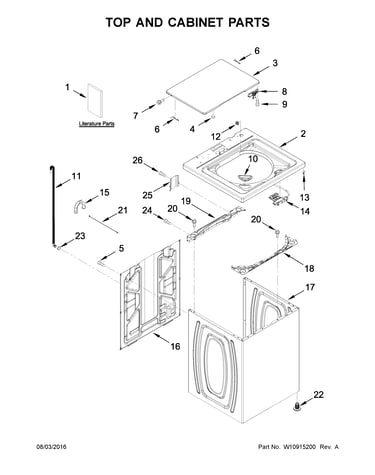 Top and cabinet parts