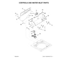 Crosley CAW8350EW2 controls and water inlet parts diagram