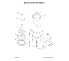 Crosley CAW8350EW2 basket and tub parts diagram
