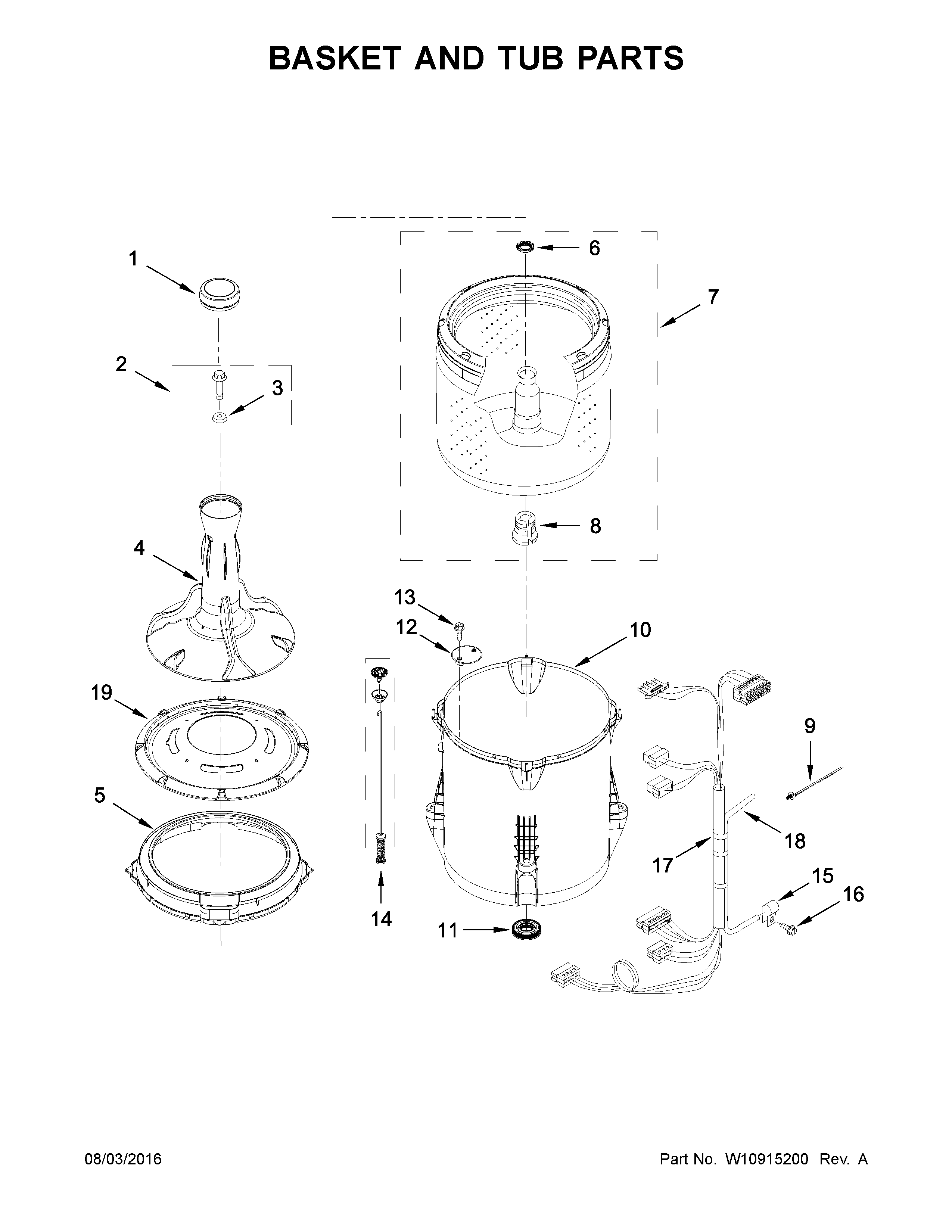Basket and tub parts