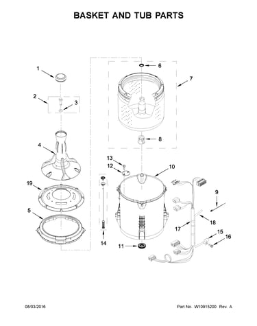Basket and tub parts