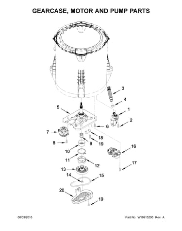 Gearcase, motor and pump parts