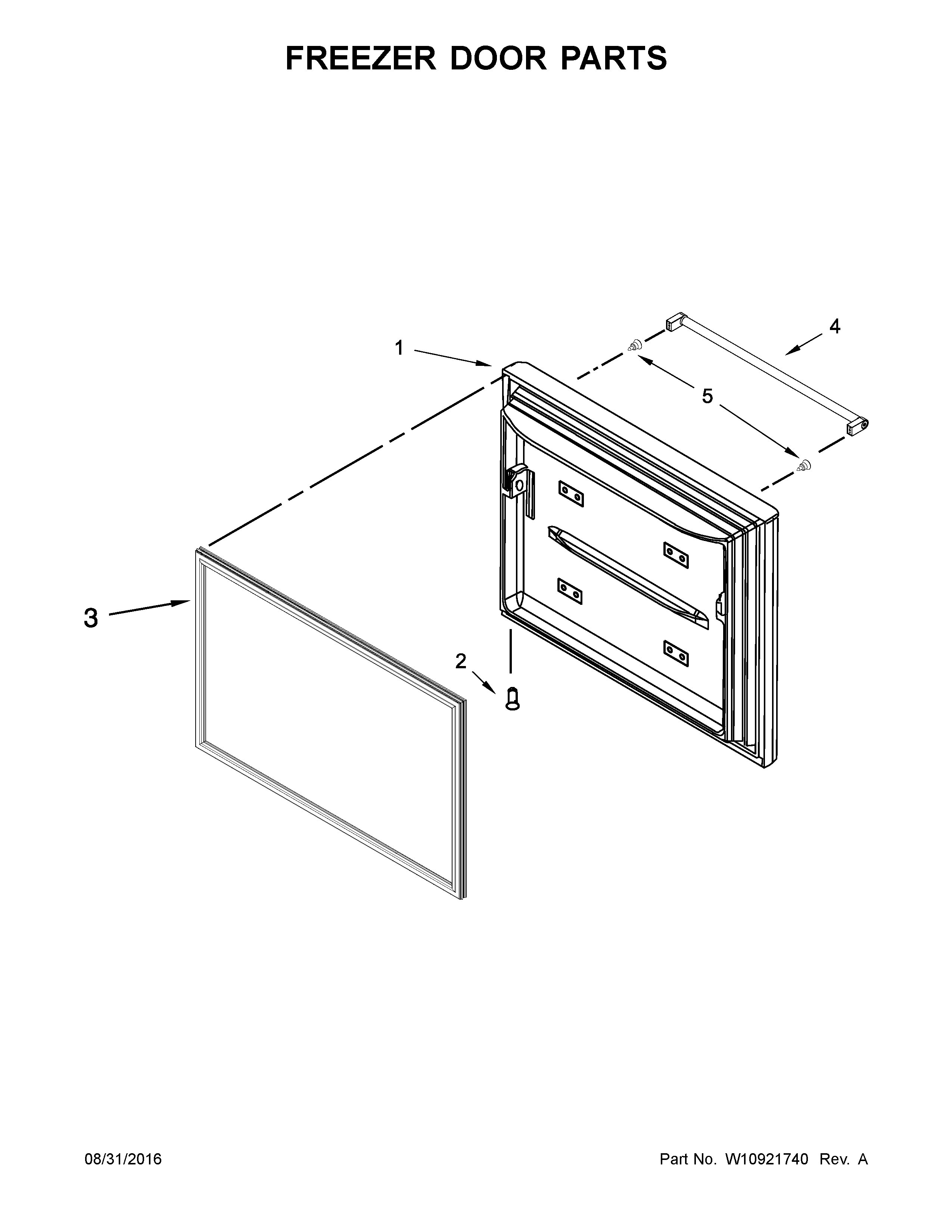 Freezer door parts