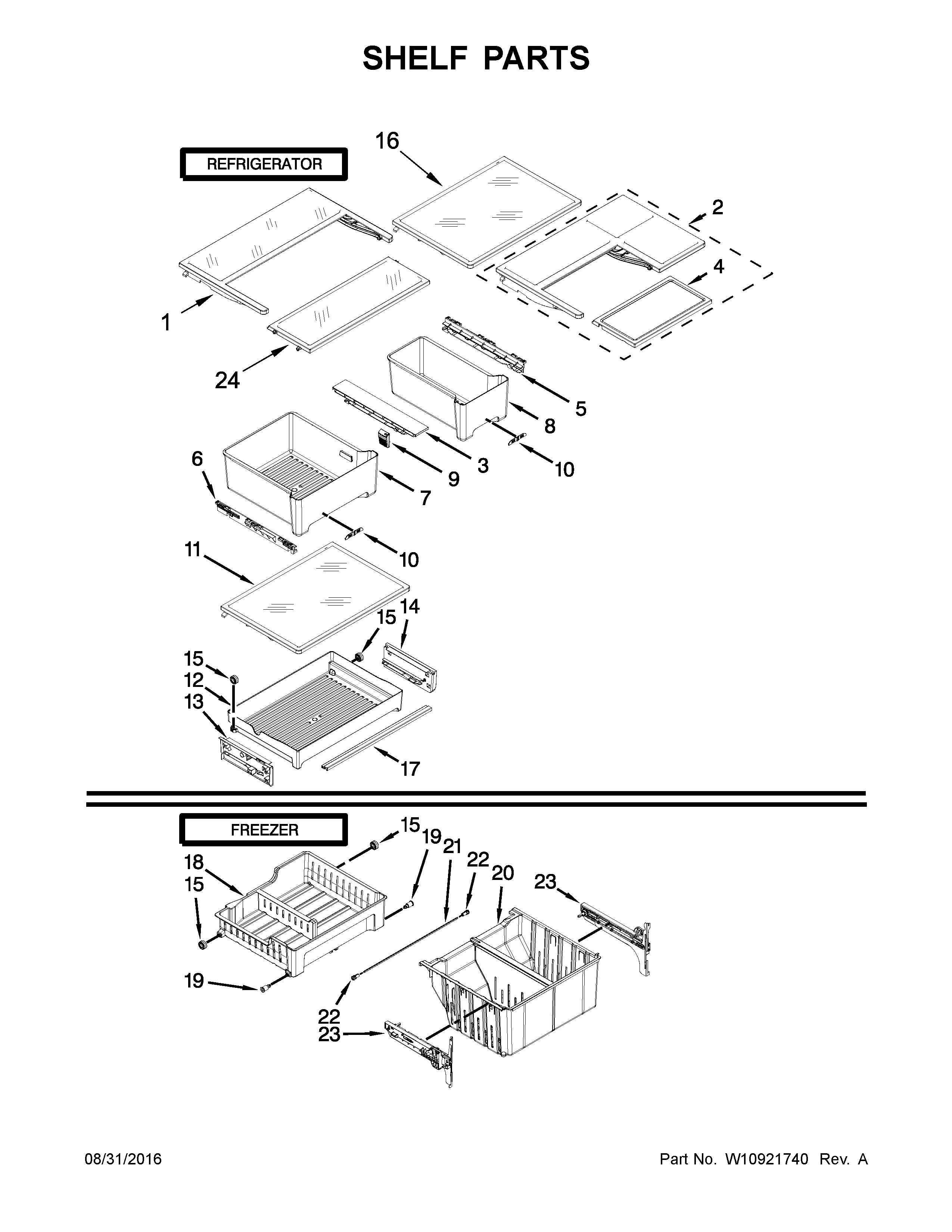 Shelf parts