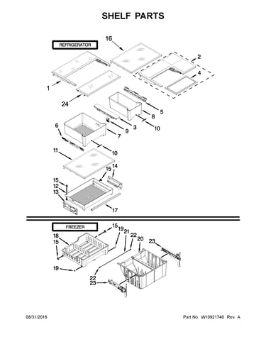 Shelf parts