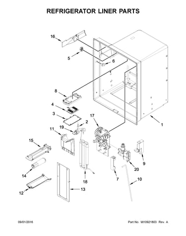 Refrigerator liner parts