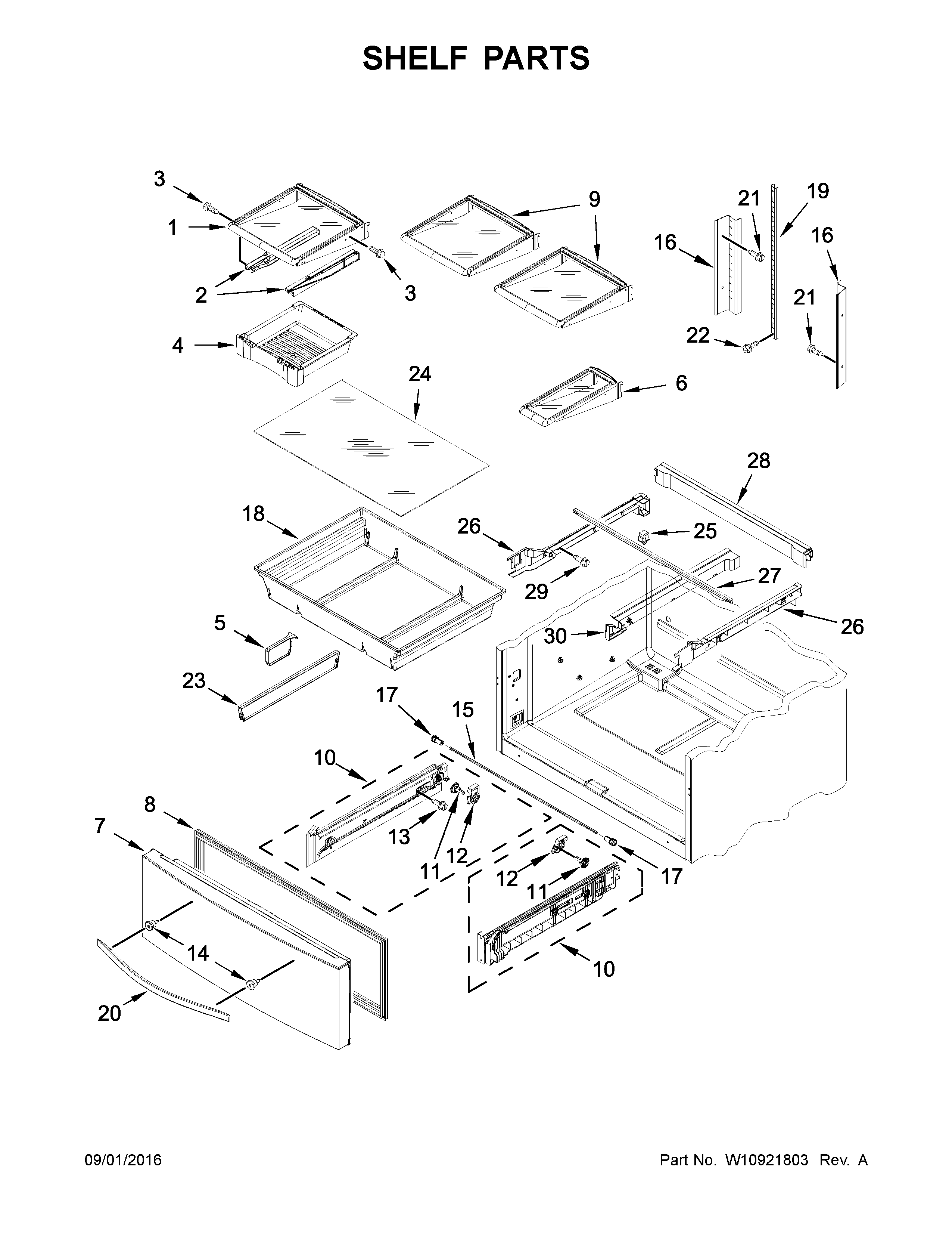 Shelf parts