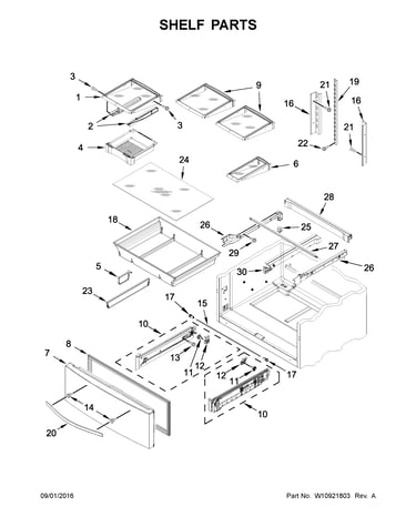 Shelf parts