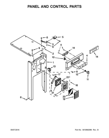 Panel and control parts