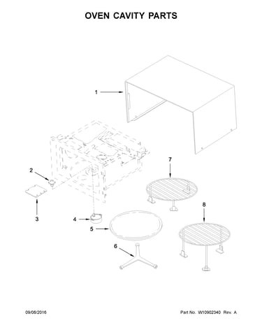 Oven cavity parts