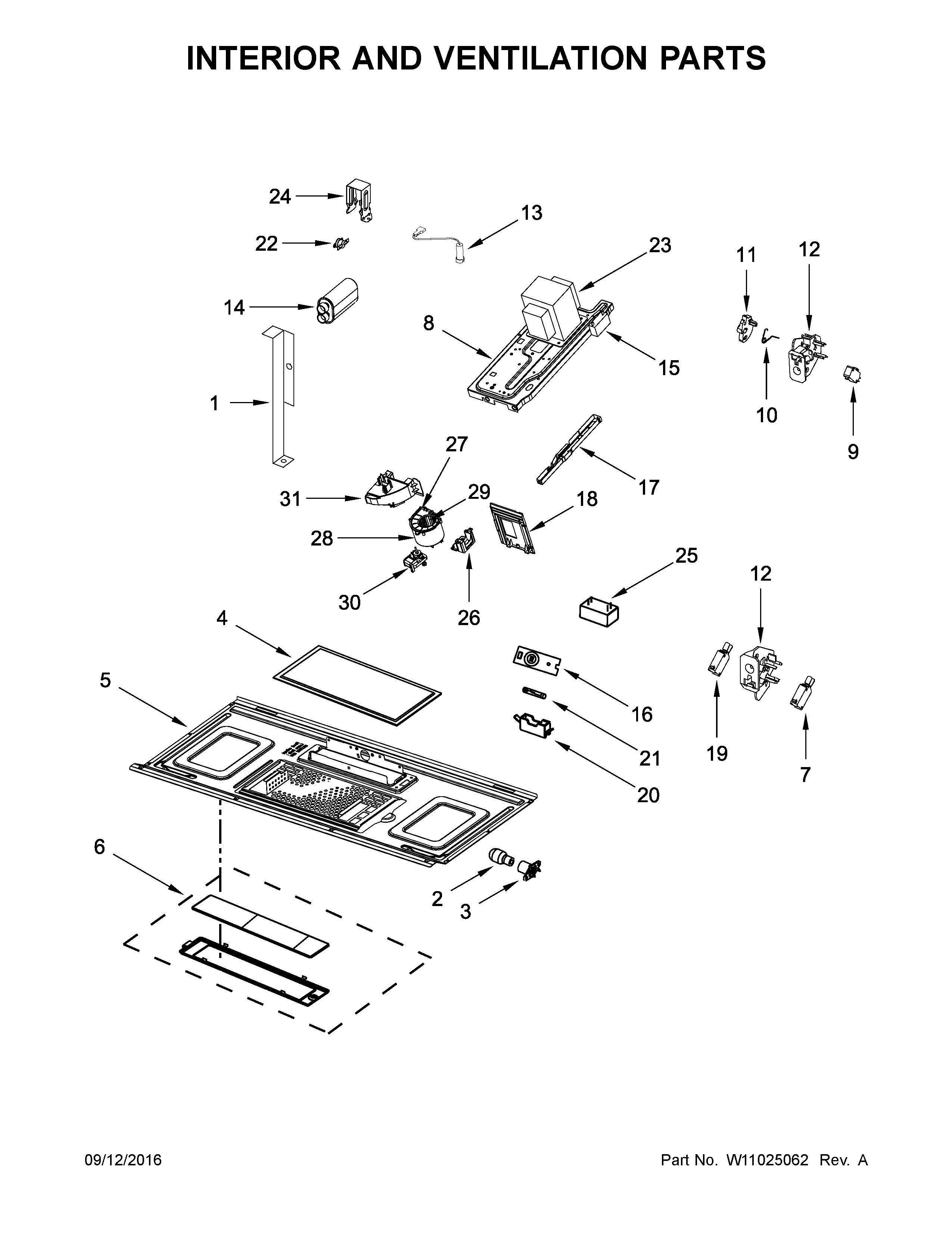 Interior and ventilation parts
