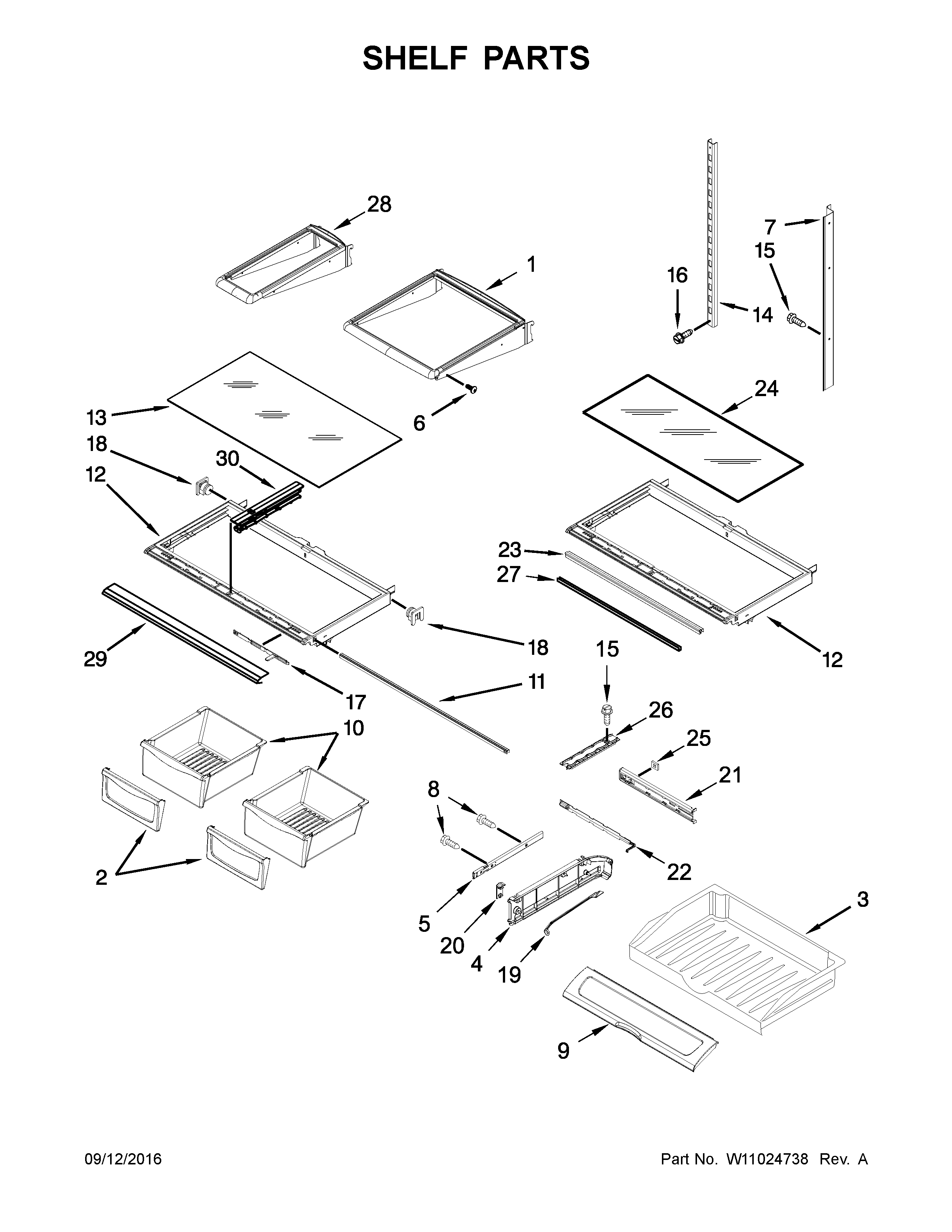Shelf parts