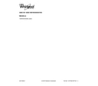 Whirlpool WRS325FNAW00 cover sheet diagram