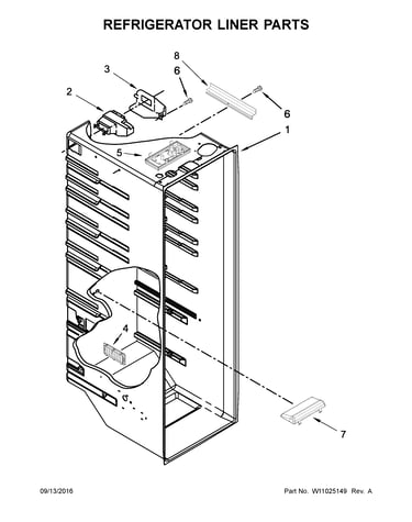 Refrigerator liner parts