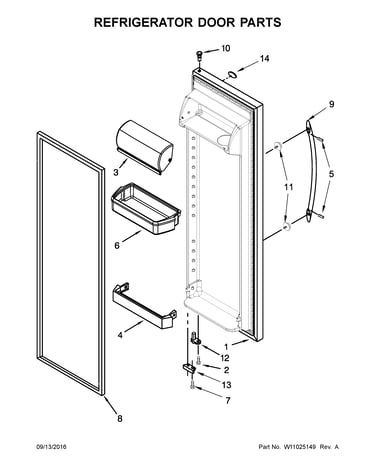 Refrigerator door parts