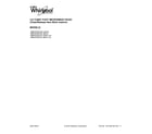 Whirlpool WMH53520CH3 cover sheet diagram