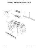 Cabinet and installation parts