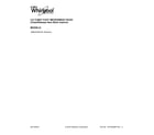 Whirlpool WMH53520CS4 cover sheet diagram