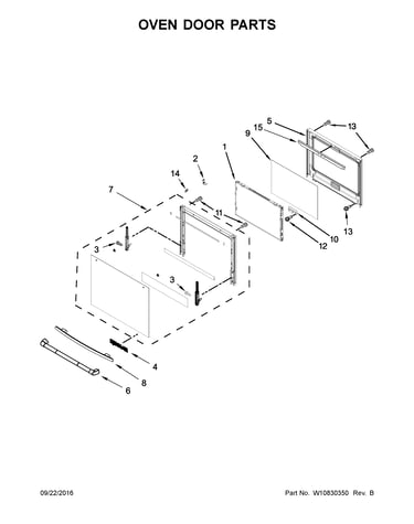 Oven door parts