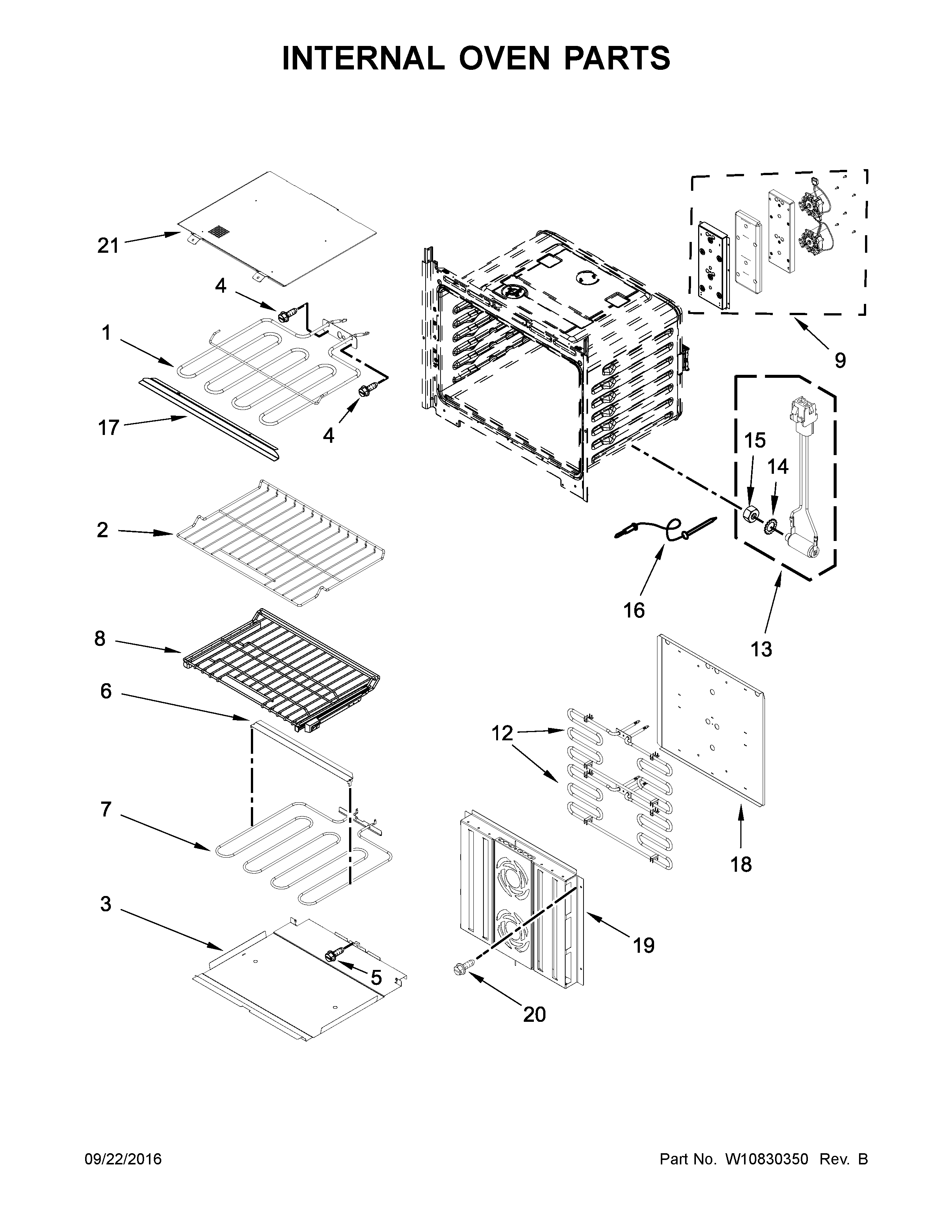 Internal oven parts