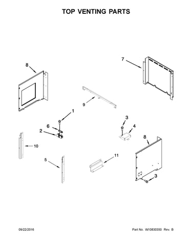 Top venting parts