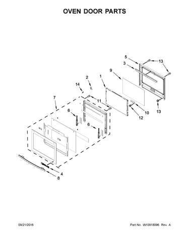 Oven door parts