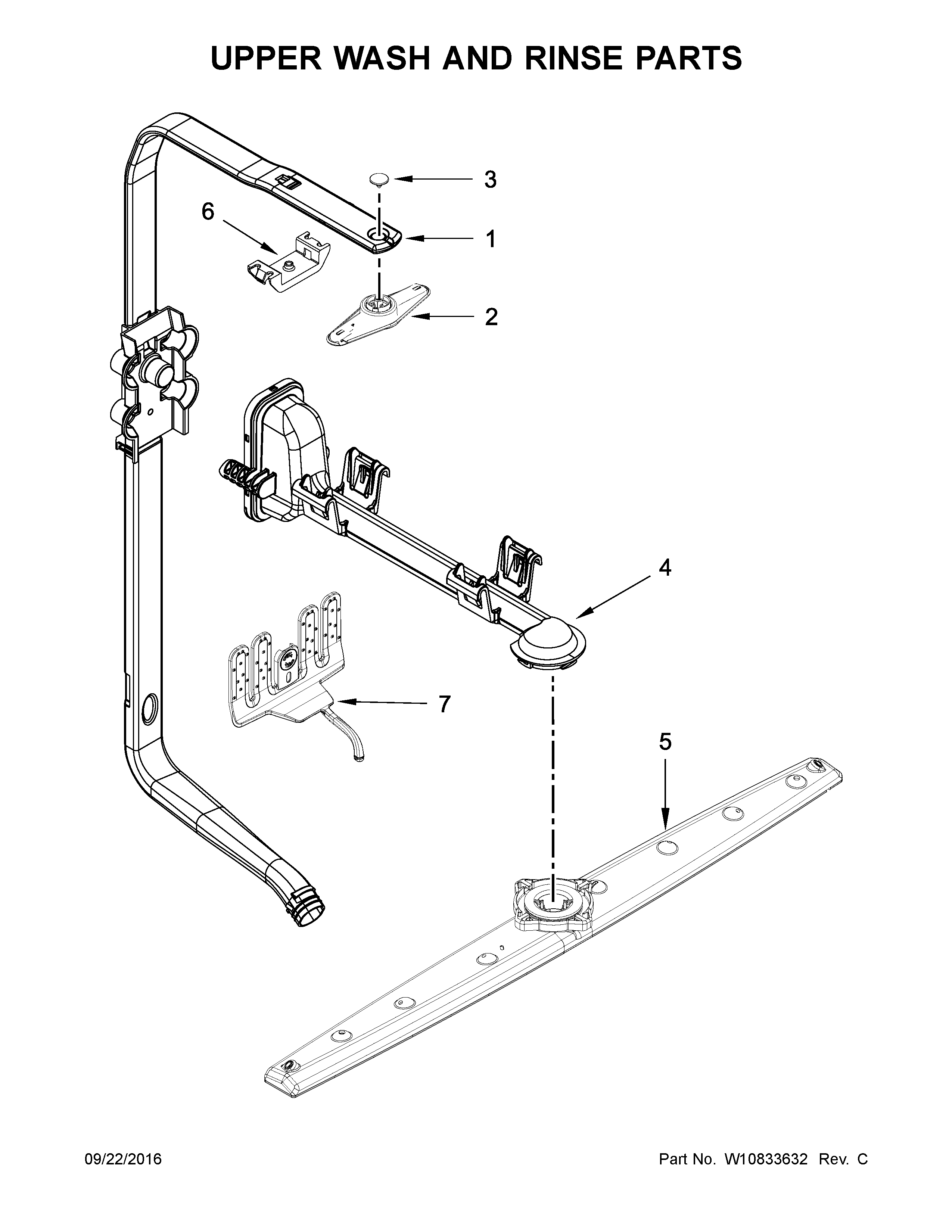 UPPER WASH AND RINSE PARTS