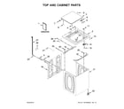 Whirlpool 2DWTW4740YQ1 top and cabinet parts diagram