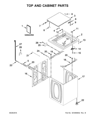 Top and cabinet parts