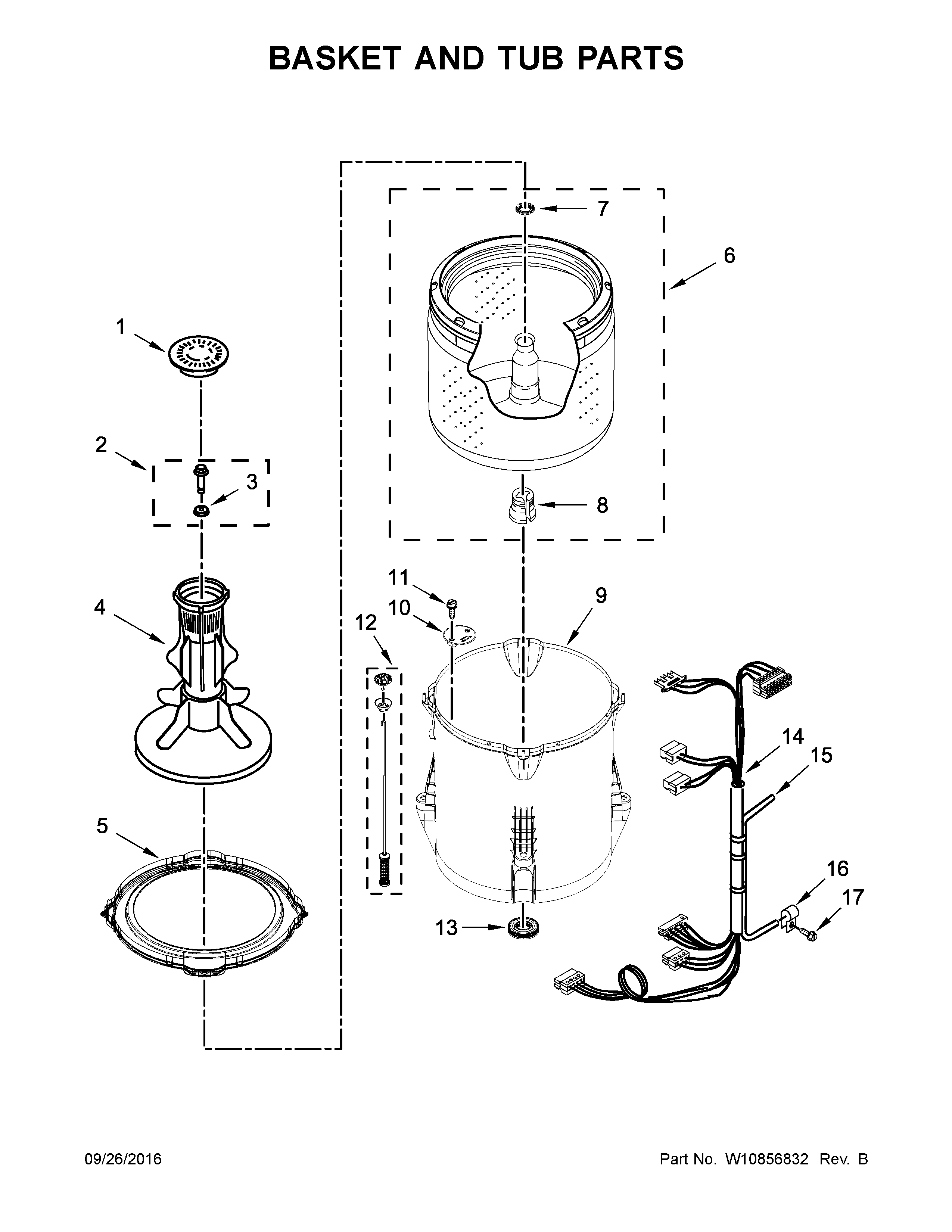 Basket and tub parts