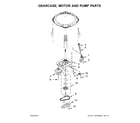 Whirlpool 2DWTW4740YQ1 gearcase, motor and pump parts diagram
