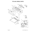 Whirlpool WGD8500DR3 top and console parts diagram