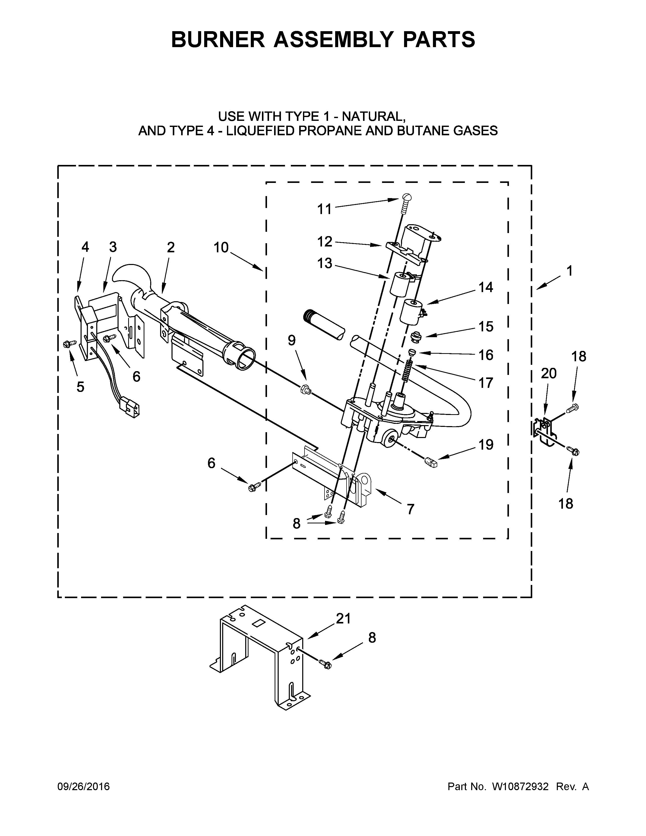 BURNER ASSEMBLY PARTS