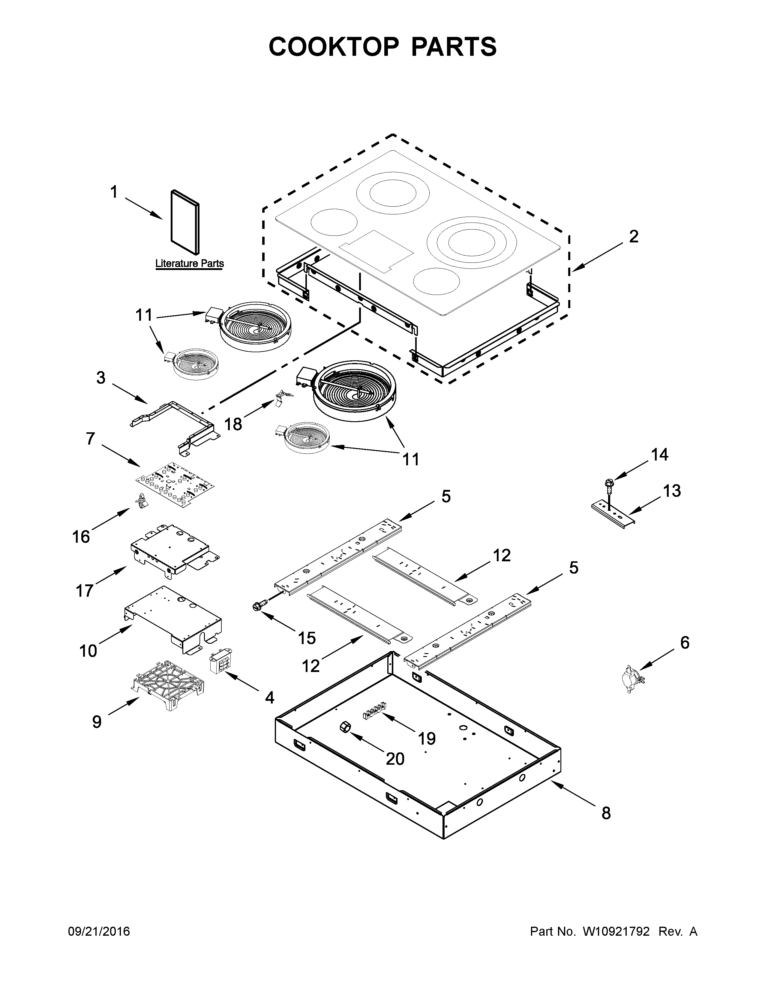 Cooktop parts
