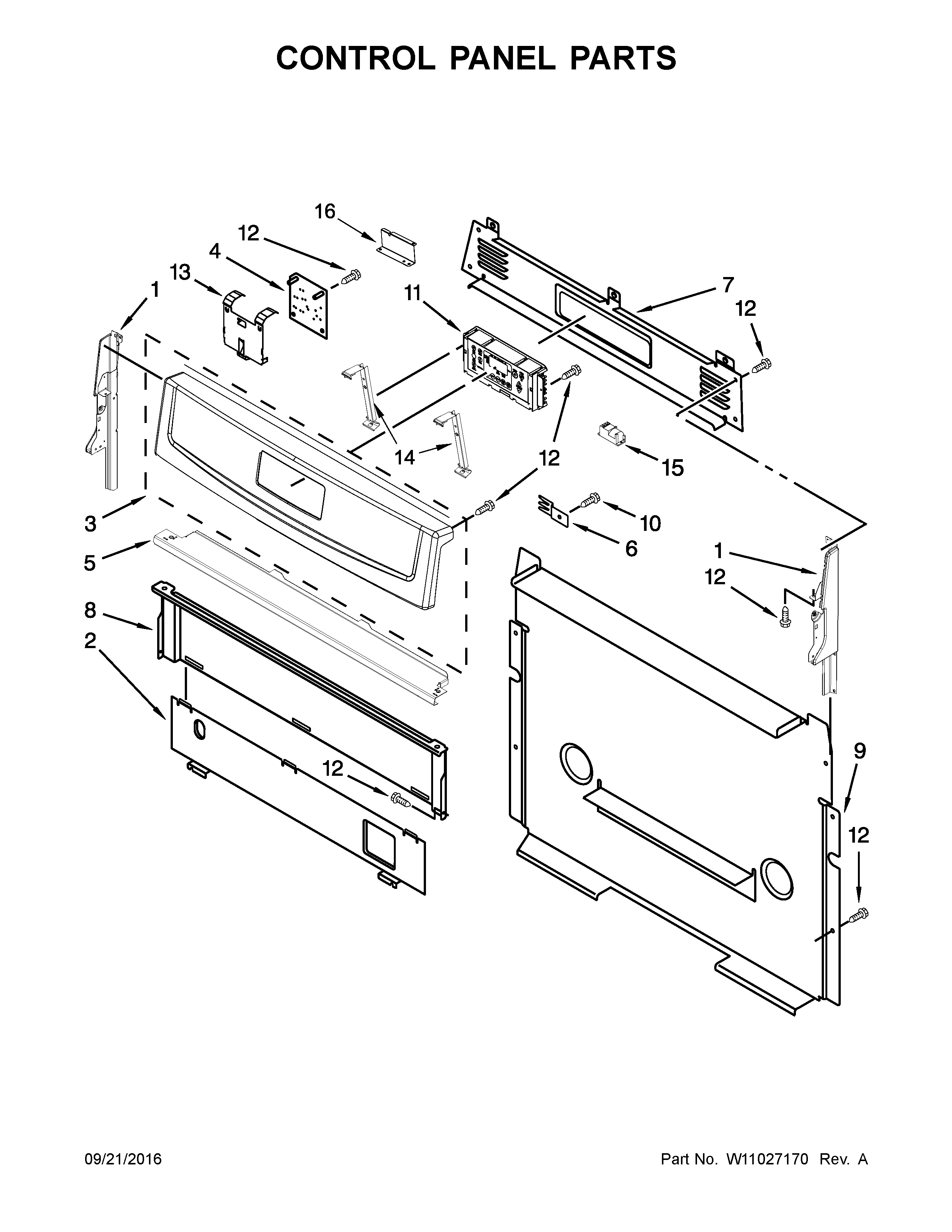 Control panel parts