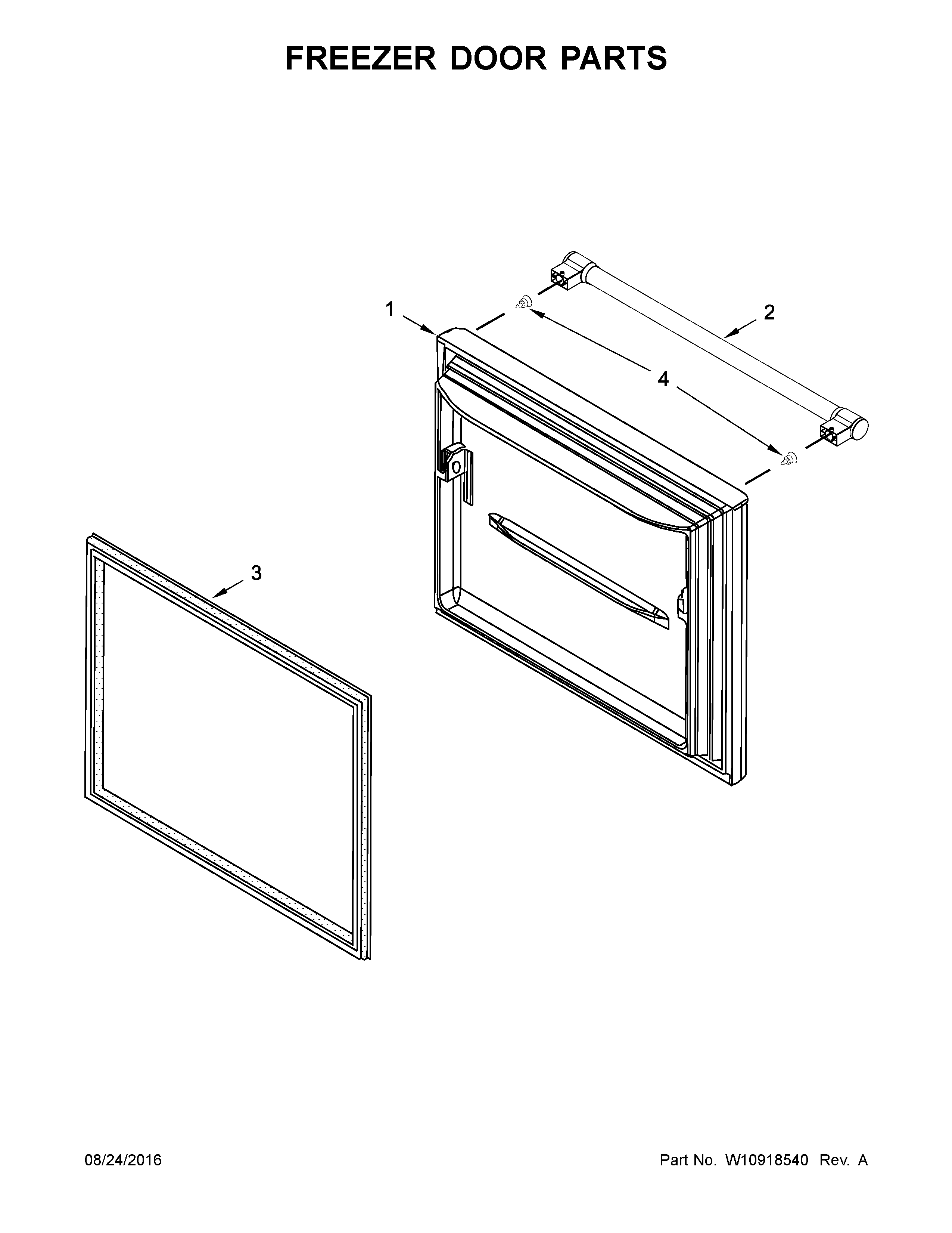 Freezer door parts