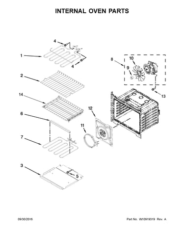 Internal oven parts