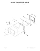 Upper oven door parts