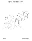 Lower oven door parts