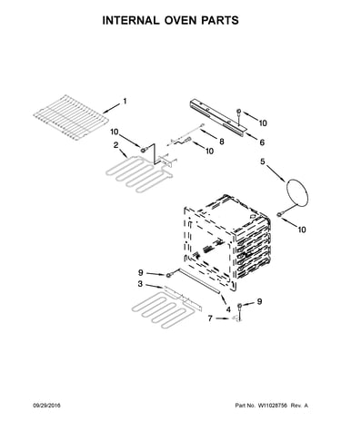 Internal oven parts