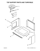 Top support parts and turntable