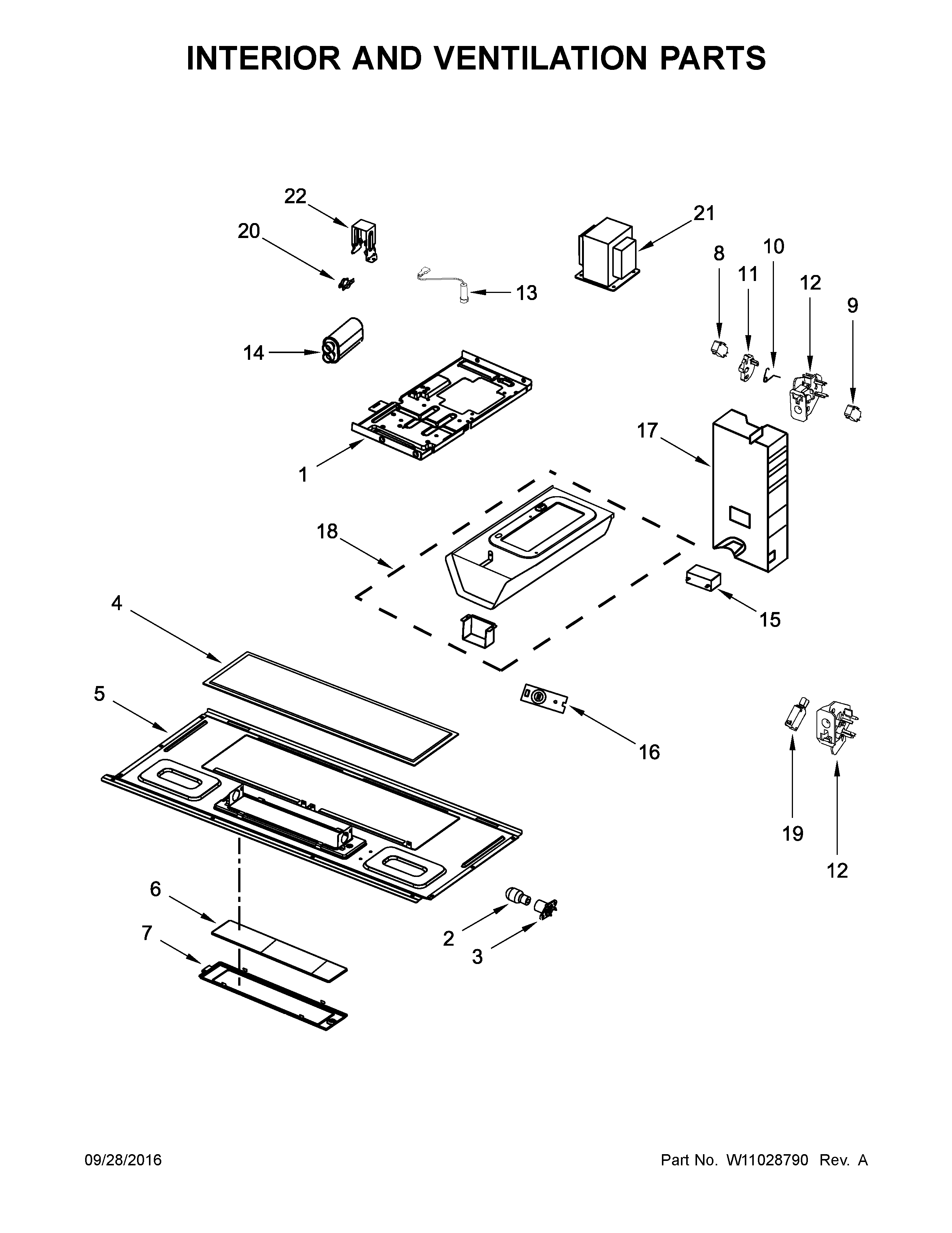 Interior and ventilation parts