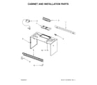 Amana AMV1150VAB6 cabinet and installation parts diagram