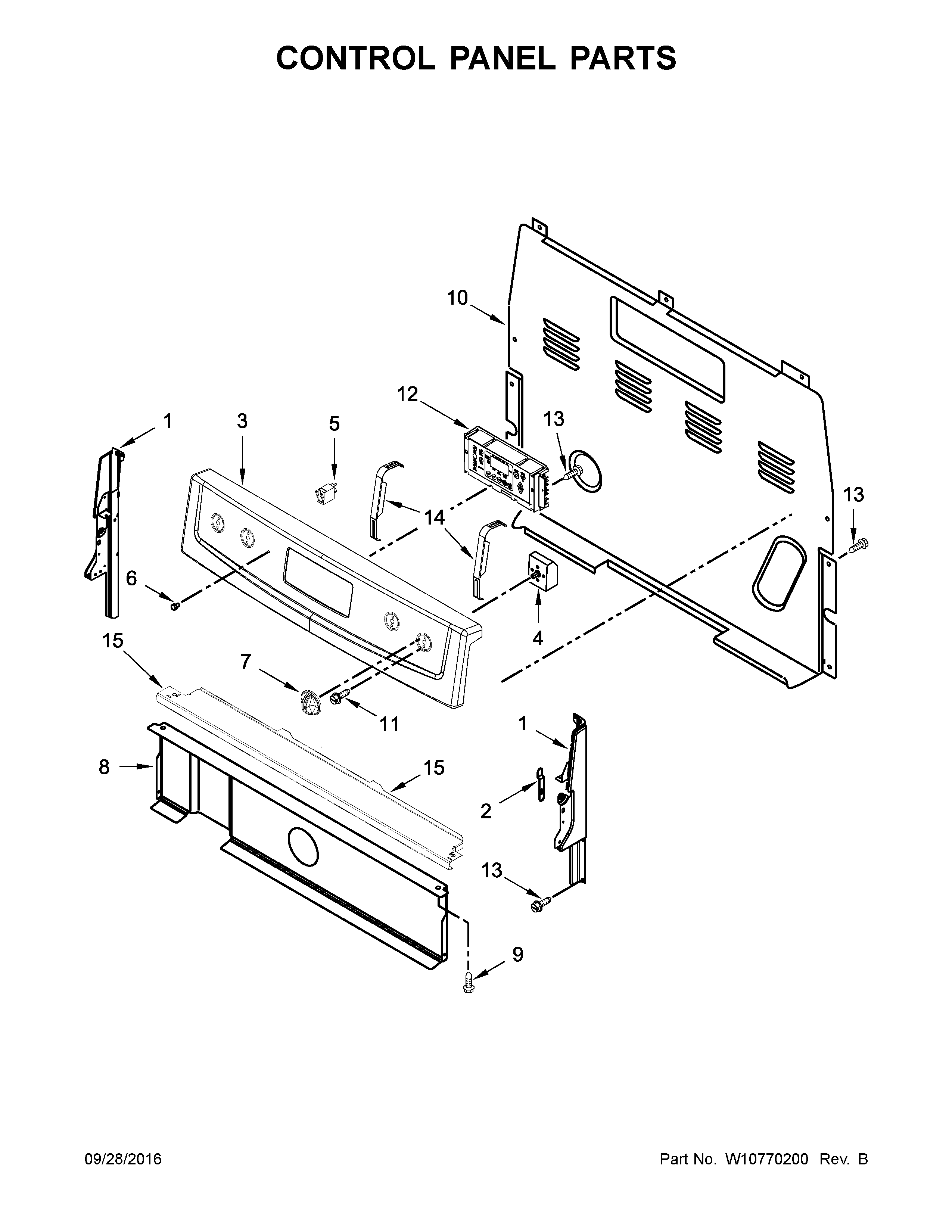 Control panel parts