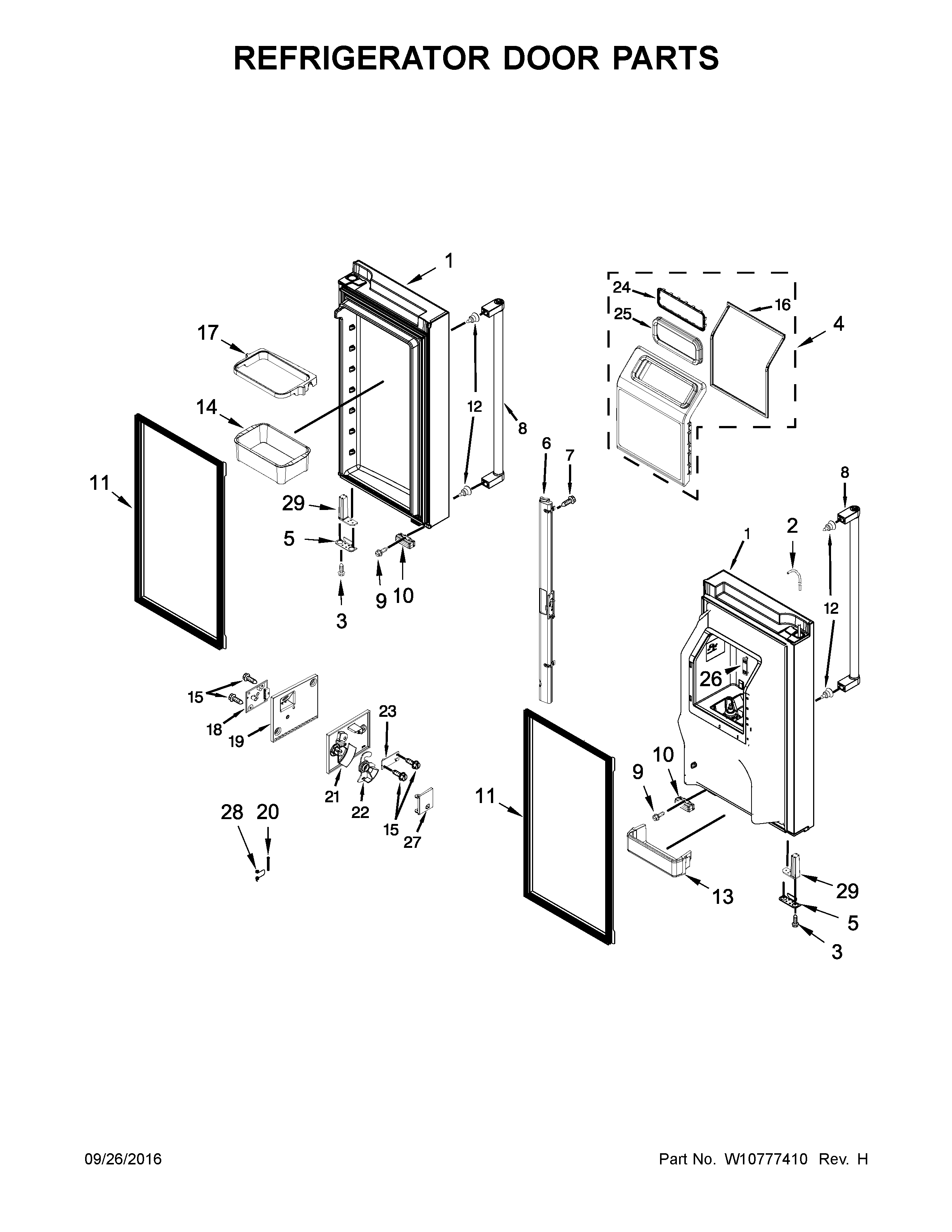 REFRIGERATOR DOOR PARTS